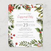 クリスマス婚約パーティグリーナリー招待状 (正面)