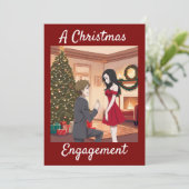 クリスマス婚約招待状 招待状 (スタンド正面)