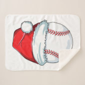 クリスマス子供へ野球男子ボールサンタパジャマ シェルパブランケット (正面(横))