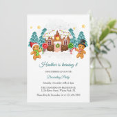 クリスマス子供へ飾り誕生日パーティー 招待状 (スタンド正面)