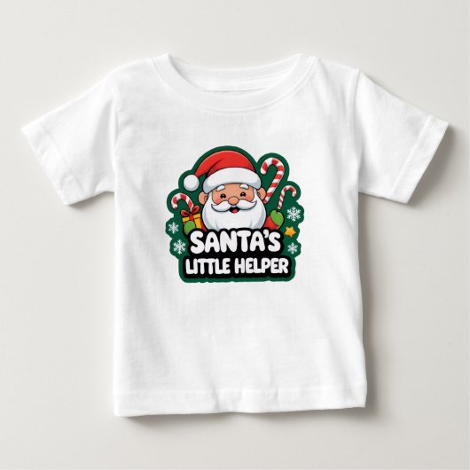 クリスマス子供用おもしろTシャツ ベビーTシャツ (正面)