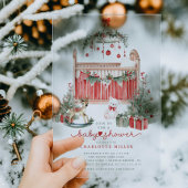 クリスマス子供部屋アクリルベビーシャワー招待状 アクリル招待状