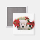 クリスマス子犬のドアマグネット マグネット (正面/裏面)
