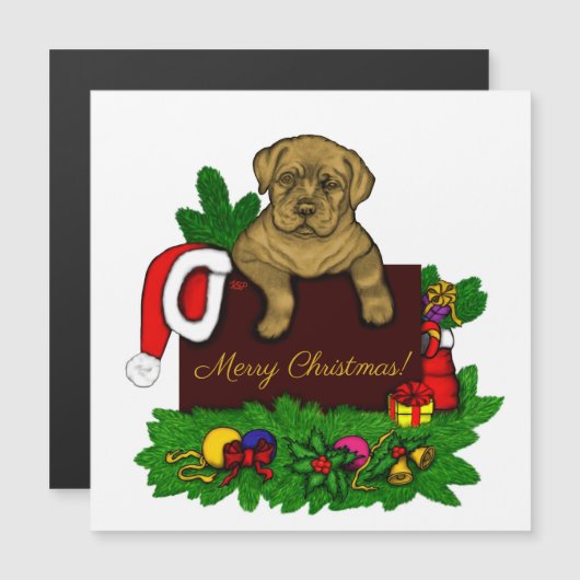 クリスマス子犬 (正面/裏面)