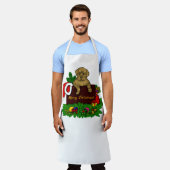 クリスマス子犬 エプロン (着用した状態)