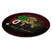 クリスマス子犬 カッティングボード (角)