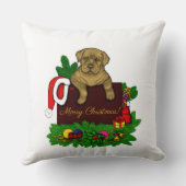 クリスマス子犬 クッション (裏面)