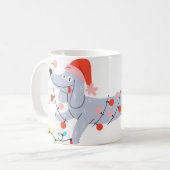 クリスマス子犬 コーヒーマグカップ (正面左)