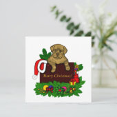 クリスマス子犬 シーズンカード (スタンド正面)