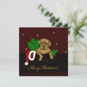 クリスマス子犬 シーズンカード (スタンド正面)
