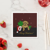 クリスマス子犬 スタンダードカクテルナプキン (インサイチュ)