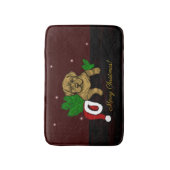 クリスマス子犬 バスマット (正面縦)