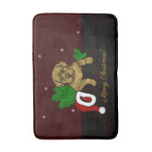 クリスマス子犬 バスマット (正面縦)