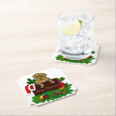 クリスマス子犬 ペーパーコースター (インサイチュ)