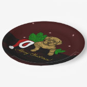 クリスマス子犬 ペーパープレート (アングル)