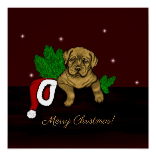 クリスマス子犬 ポスター (正面)