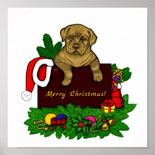 クリスマス子犬 ポスター (正面)