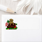 クリスマス子犬 ラベル (インサイチュ)