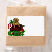 クリスマス子犬 ラベル (インサイチュ)