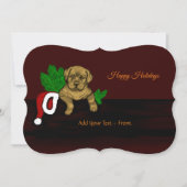 クリスマス子犬 招待状 (正面)