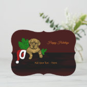 クリスマス子犬 招待状 (スタンド正面)
