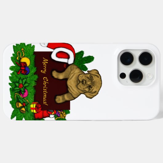 クリスマス子犬 Case-Mate iPhoneケース (裏面 (横))