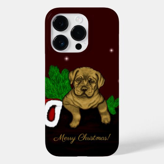 クリスマス子犬 Case-Mate iPhoneケース (裏面)