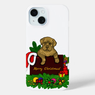 クリスマス子犬 iPhone 15ケース