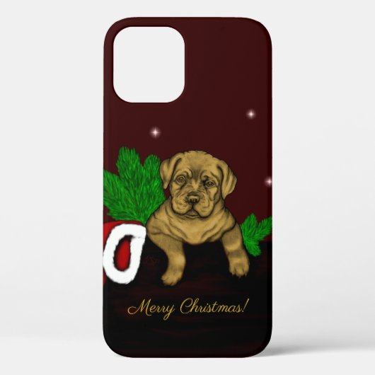 クリスマス子犬 Case-Mate iPhoneケース (裏面)