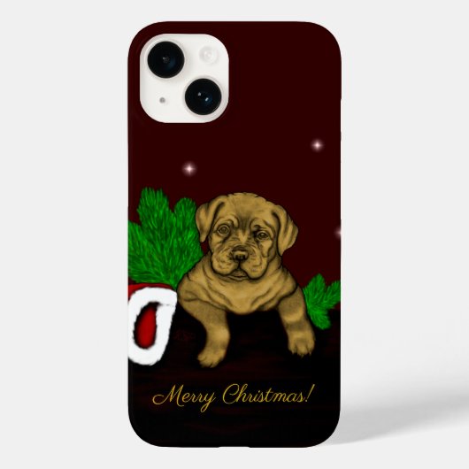 クリスマス子犬 Case-Mate iPhoneケース (裏面)