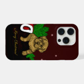 クリスマス子犬 iPhoneケース (裏面横)