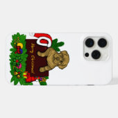 クリスマス子犬 iPhoneケース (裏面横)