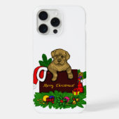 クリスマス子犬 iPhoneケース (裏面)
