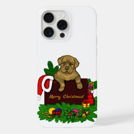 クリスマス子犬 iPhoneケース (裏面)
