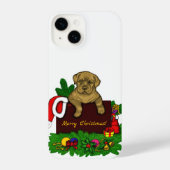 クリスマス子犬 iPhoneケース (裏面)