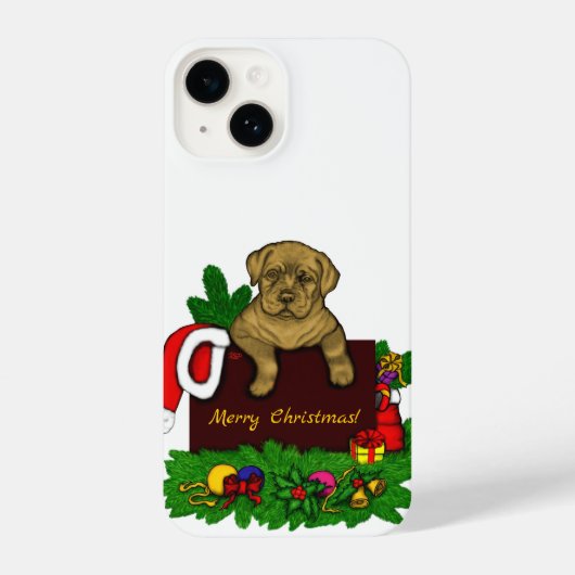 クリスマス子犬 iPhoneケース (裏面)