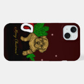 クリスマス子犬 iPhoneケース (裏面横)