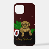 クリスマス子犬 iPhoneケース (裏面)
