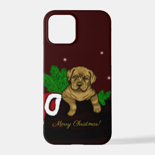 クリスマス子犬 iPhoneケース (裏面)