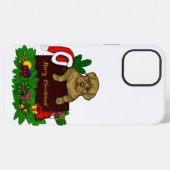 クリスマス子犬 iPhoneケース (裏面横)