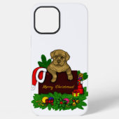 クリスマス子犬 iPhoneケース (裏面)