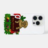 クリスマス子犬 iPhoneケース (裏面横)