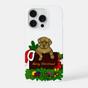 クリスマス子犬 iPhone 15 PROケース