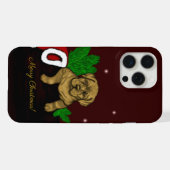 クリスマス子犬 iPhoneケース (裏面横)