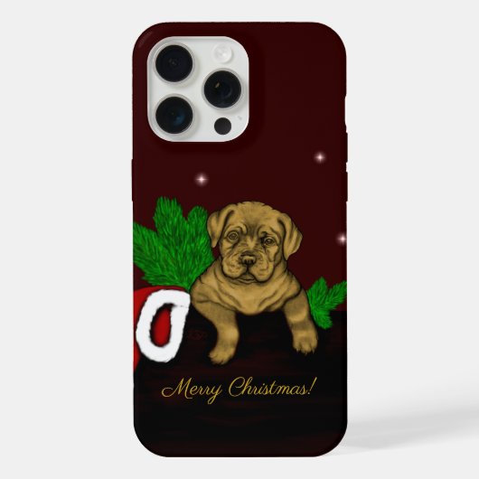クリスマス子犬 iPhoneケース (裏面)