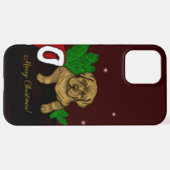 クリスマス子犬 iPhoneケース (裏面横)