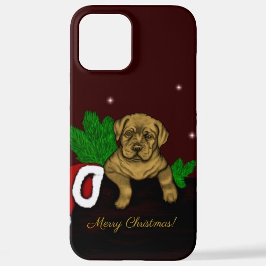 クリスマス子犬 iPhoneケース (裏面)