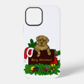 クリスマス子犬 iPhoneケース (裏面)