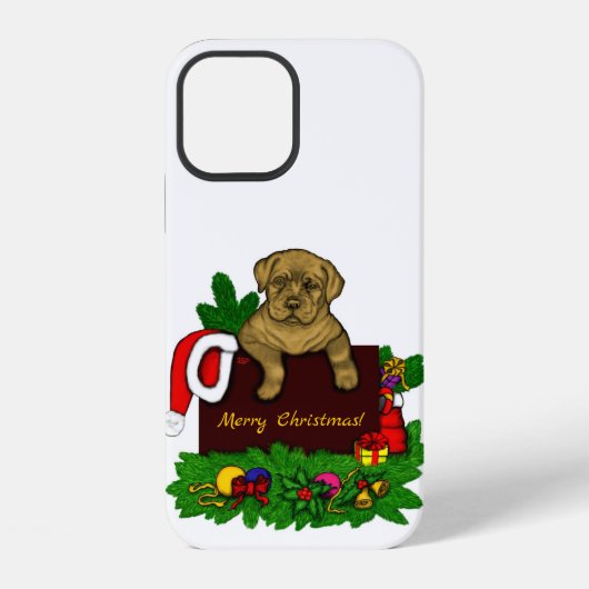 クリスマス子犬 iPhoneケース (裏面)