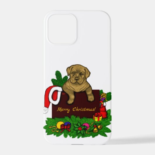 クリスマス子犬 iPhoneケース (裏面)